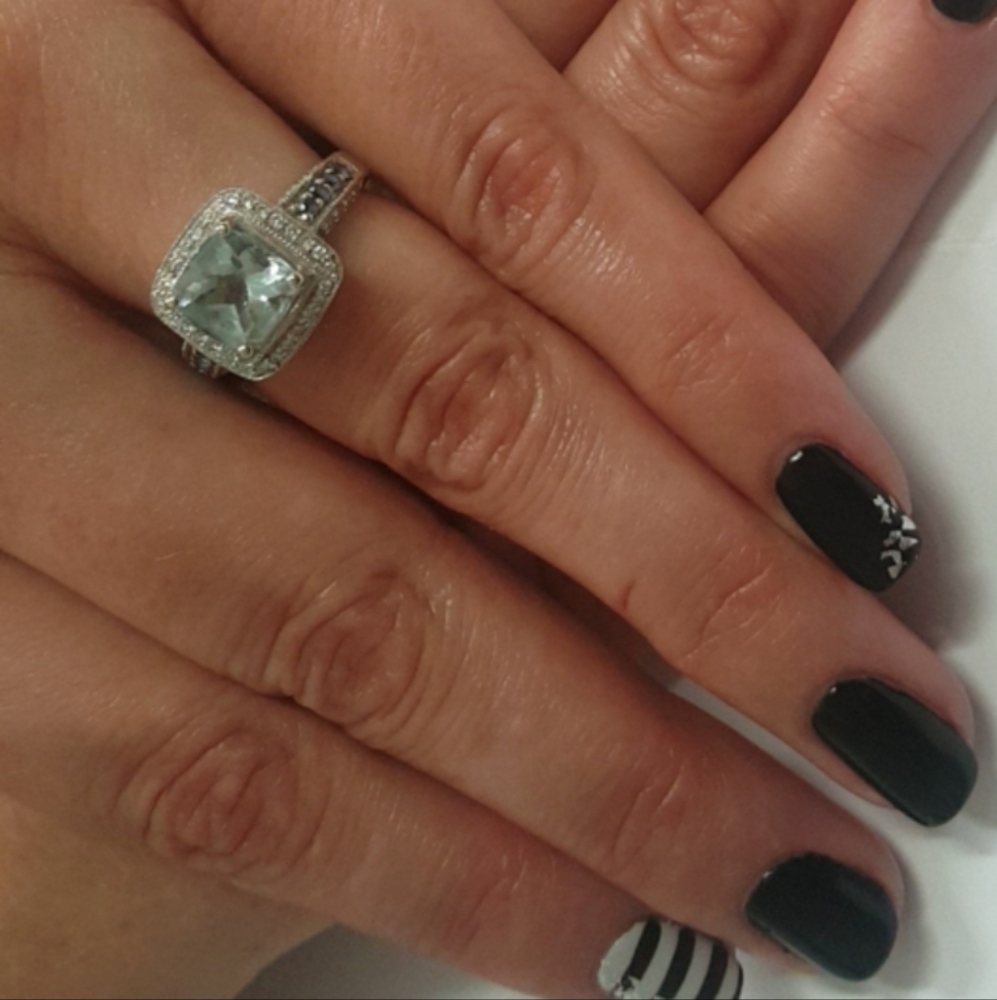 Le Vian Aquamarine, Saphire & Diamond ring - Picture 12 of 13